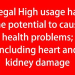 Legal High usage has the portential to cause health problems; including heart and kidney damage (red)